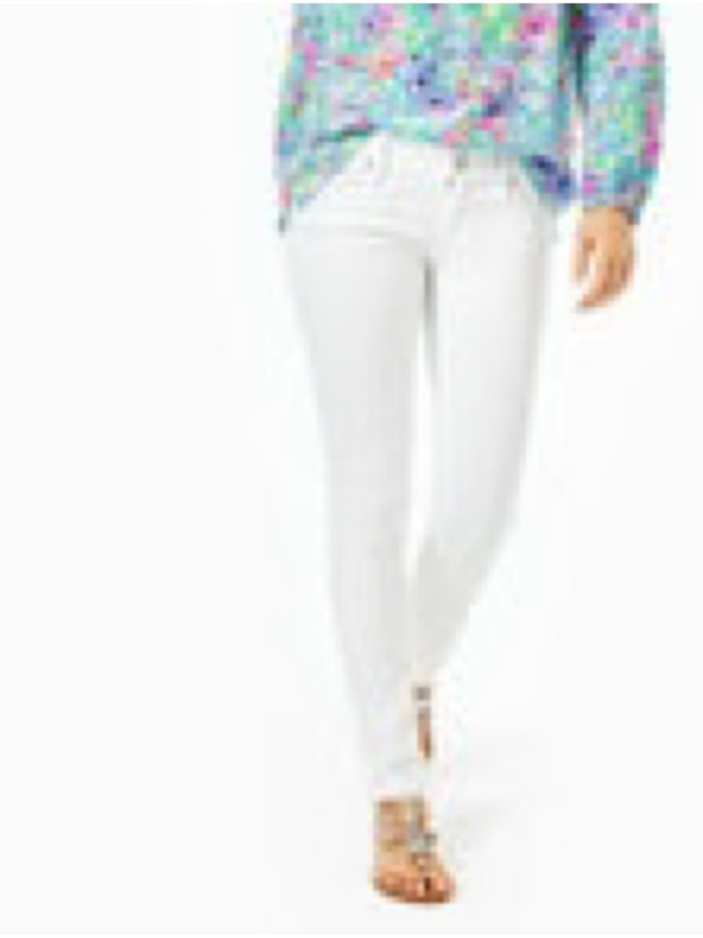 Lilly Pulitzer Worth Skinny Low Rise White Skinny Jeans - Women’s Slim Fit